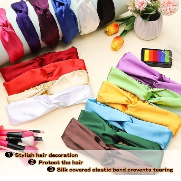 18pcs silk headbands​​​